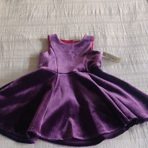 Genuine Kids purple velvet Dress girls size 5T toddler OshKosh